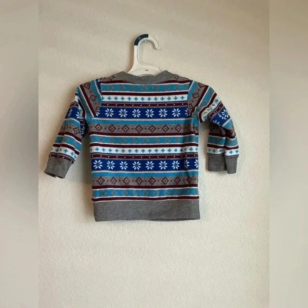 Just one you by Carters baby boy snowflake fleece sweater size 12M